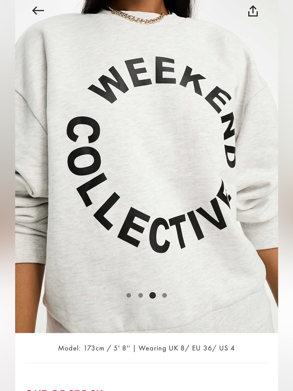 Weekend Collective Logo Sweatshirt - Light Gray with Black Print